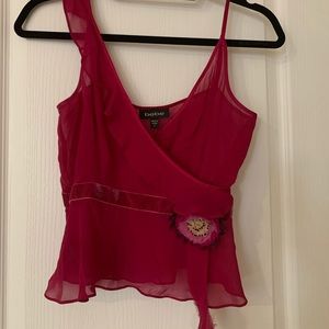 Bebe flowery silk tank